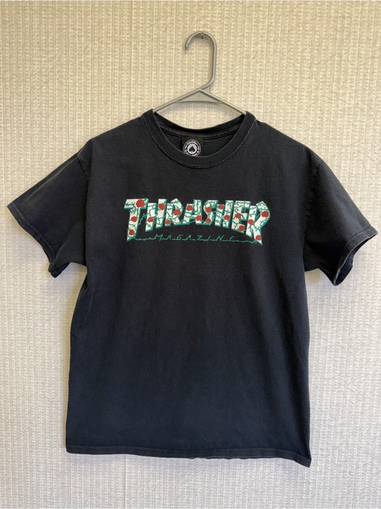 Thrasher Other - Thrasher Magazine Roses & Thorns Black Red Green Short Sleeve T-Shirt Mens M